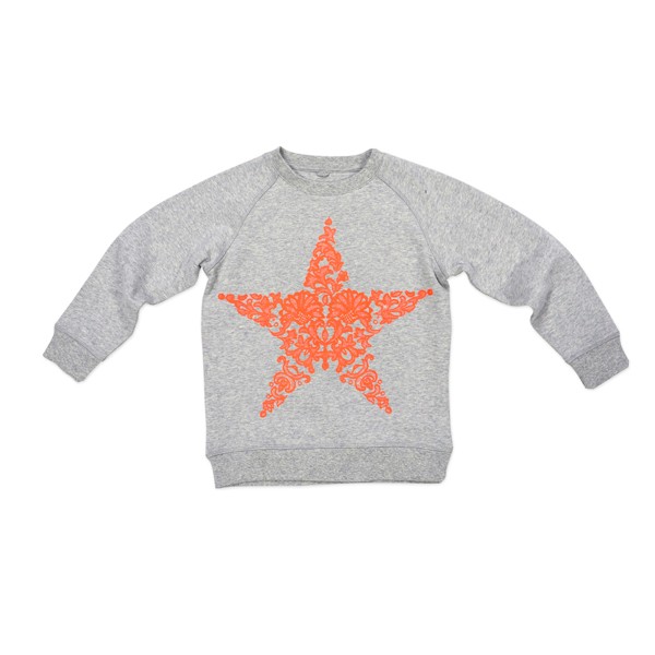 Sweatshirt mit Sternenprint Kieselgrau